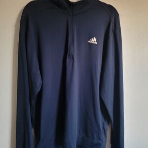 Adidas Dark Blue Half-Zip Sweatshirt